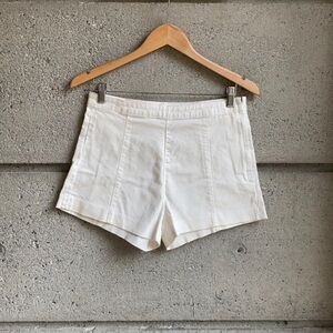 20. H&M High Rise White stretchy Shorts